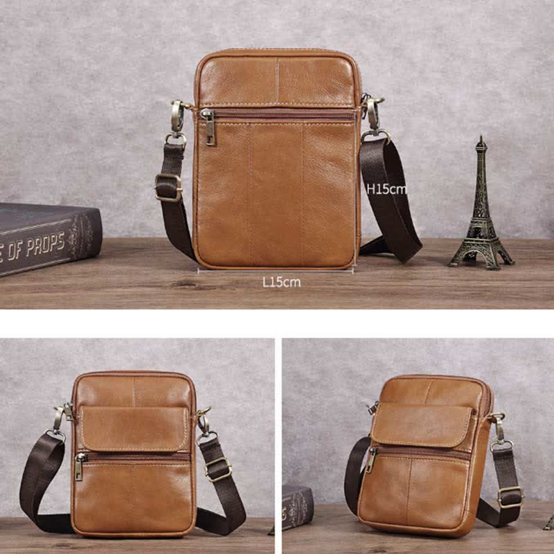 Sac Bandoulière Homme Compact Pratique avec Compartiments Multiples 8