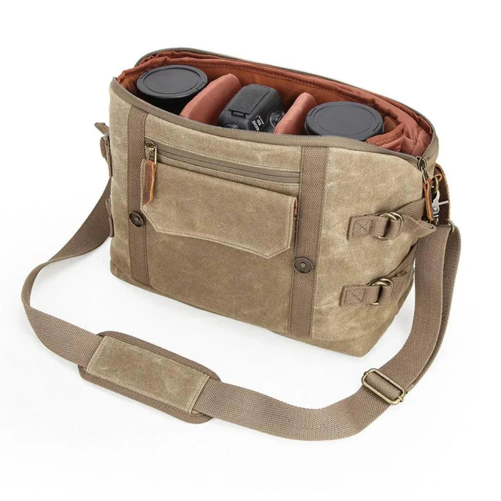 Sac Photo Femme Bandoulière Pratique avec Compartiments Multiples 6