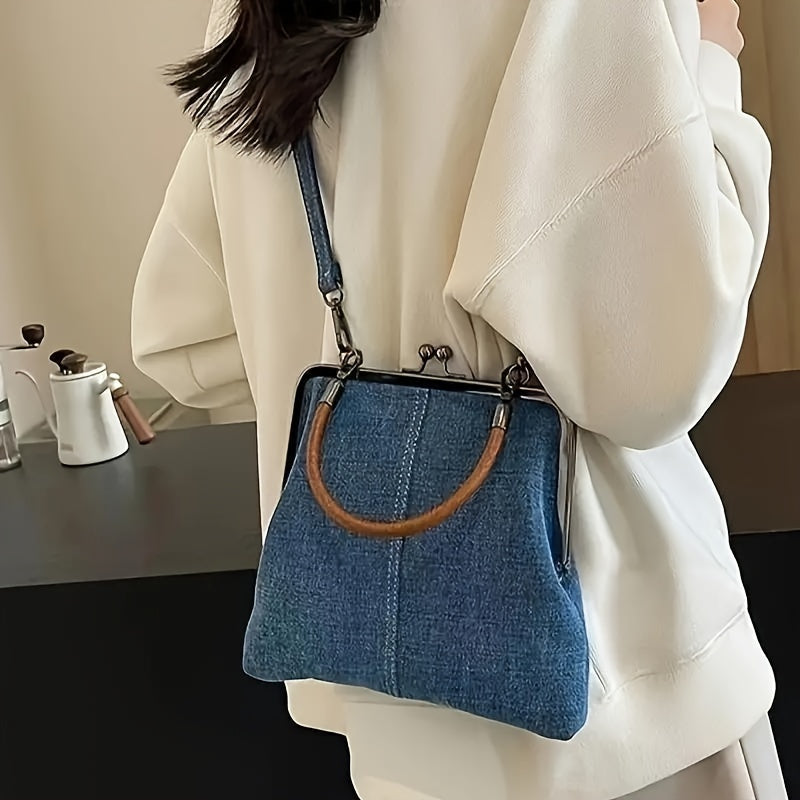 Sac à Main Femme Structuré avec Fermeture Kiss Lock Chic 2