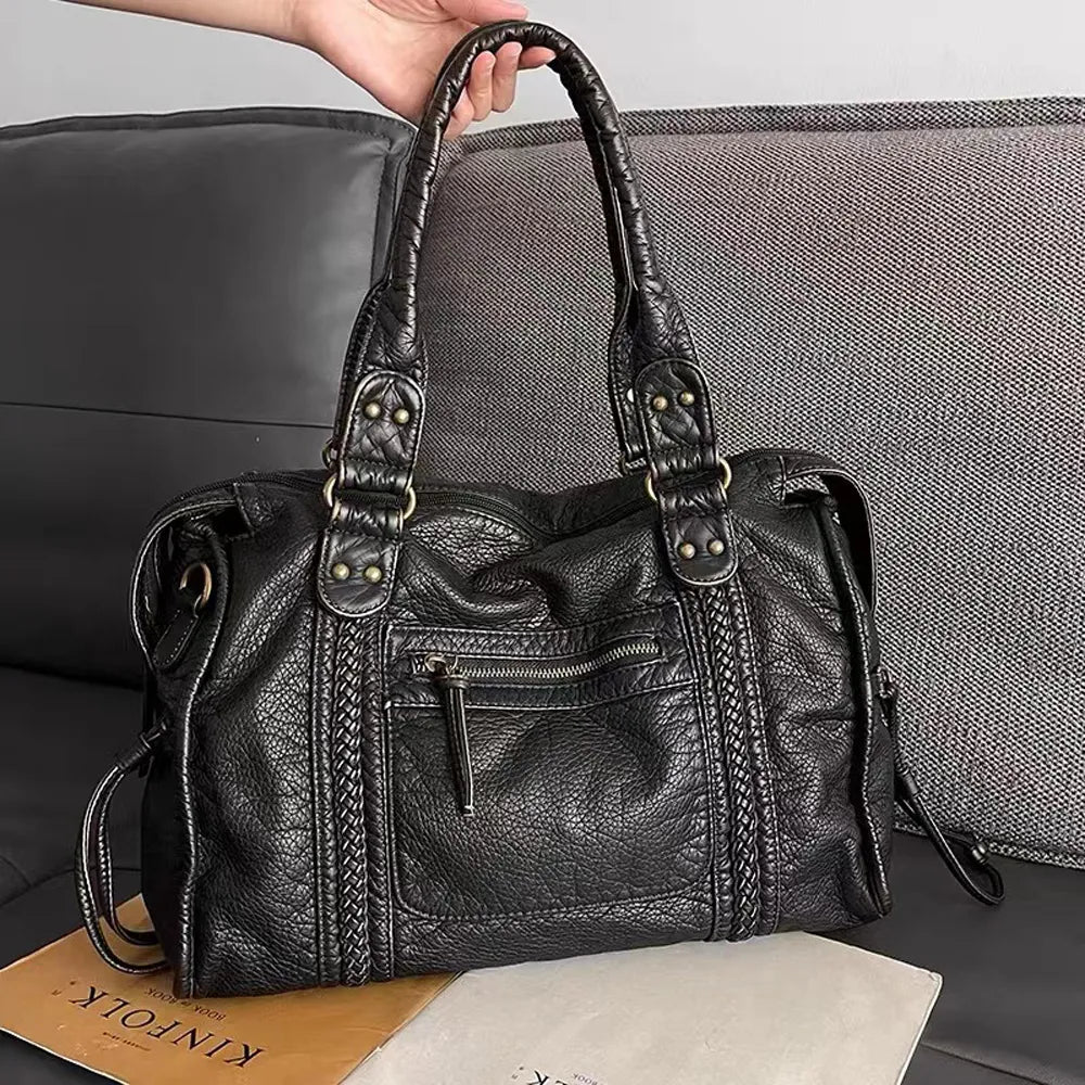 Sac à Main Noir Vintage pour Femmes 0