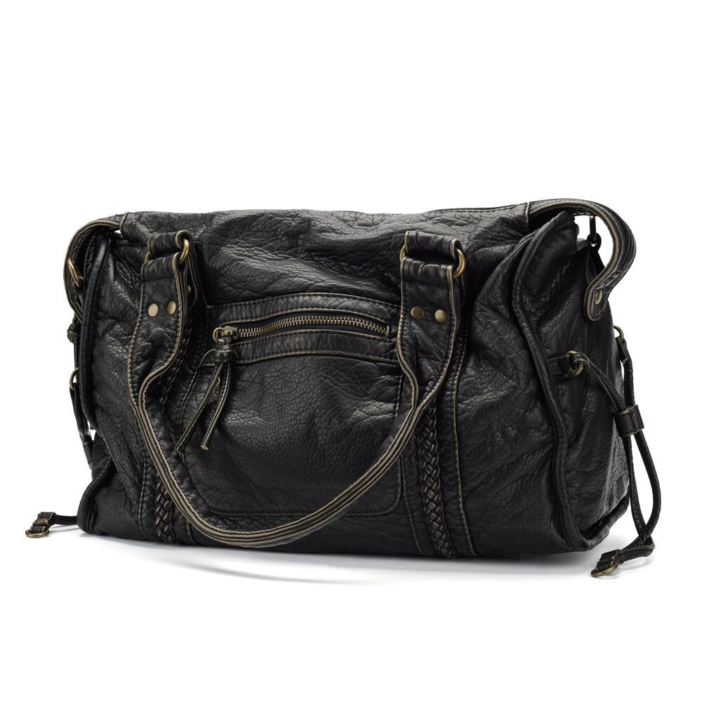 Sac à Main Noir Vintage pour Femmes 1