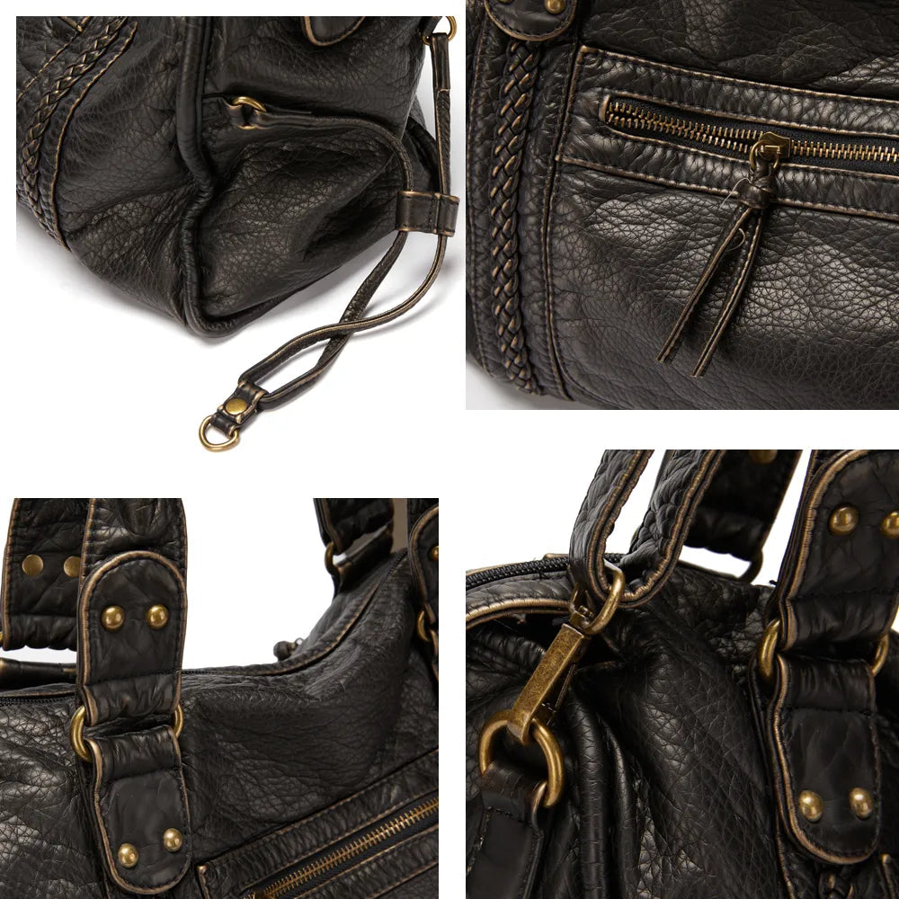 Sac à Main Noir Vintage pour Femmes 2