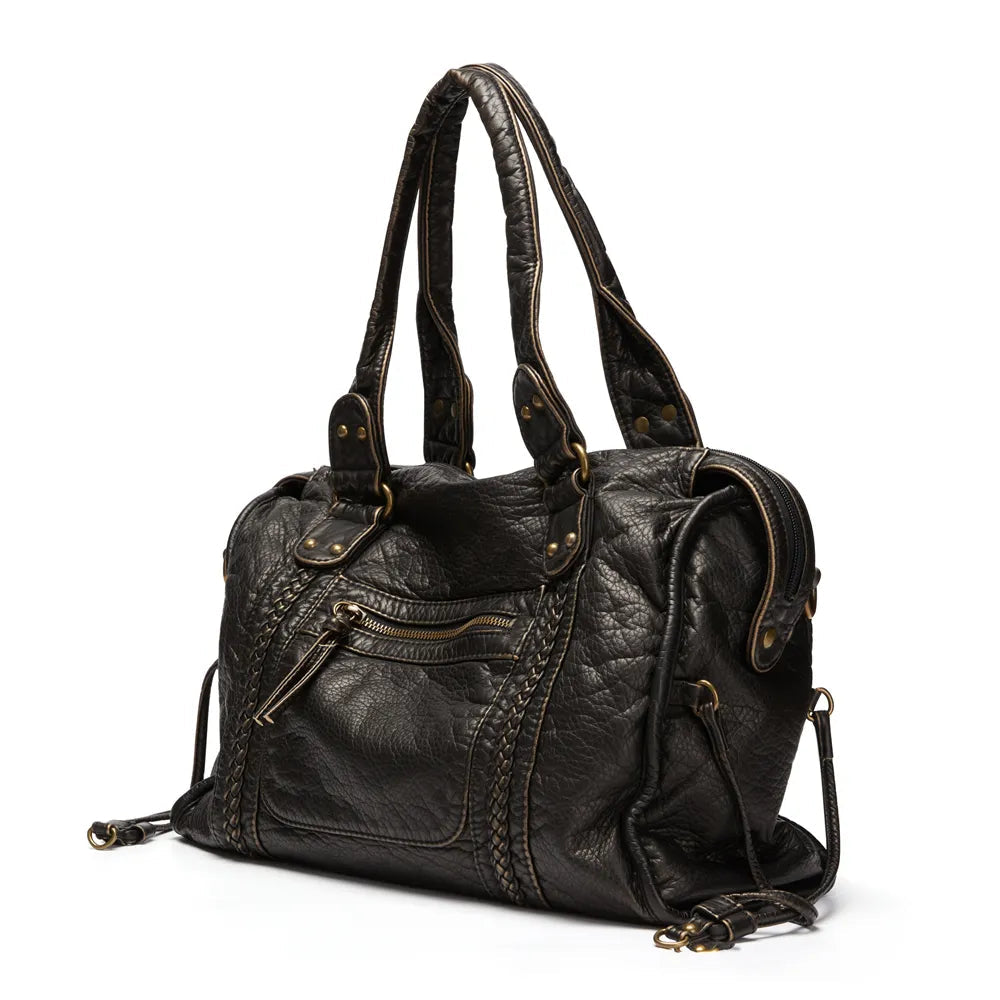 Sac à Main Noir Vintage pour Femmes 5