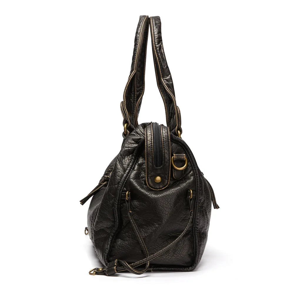Sac à Main Noir Vintage pour Femmes 6