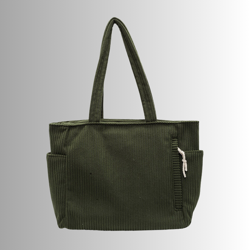 Sac à bandoulière en velours côtelé pour femme 3