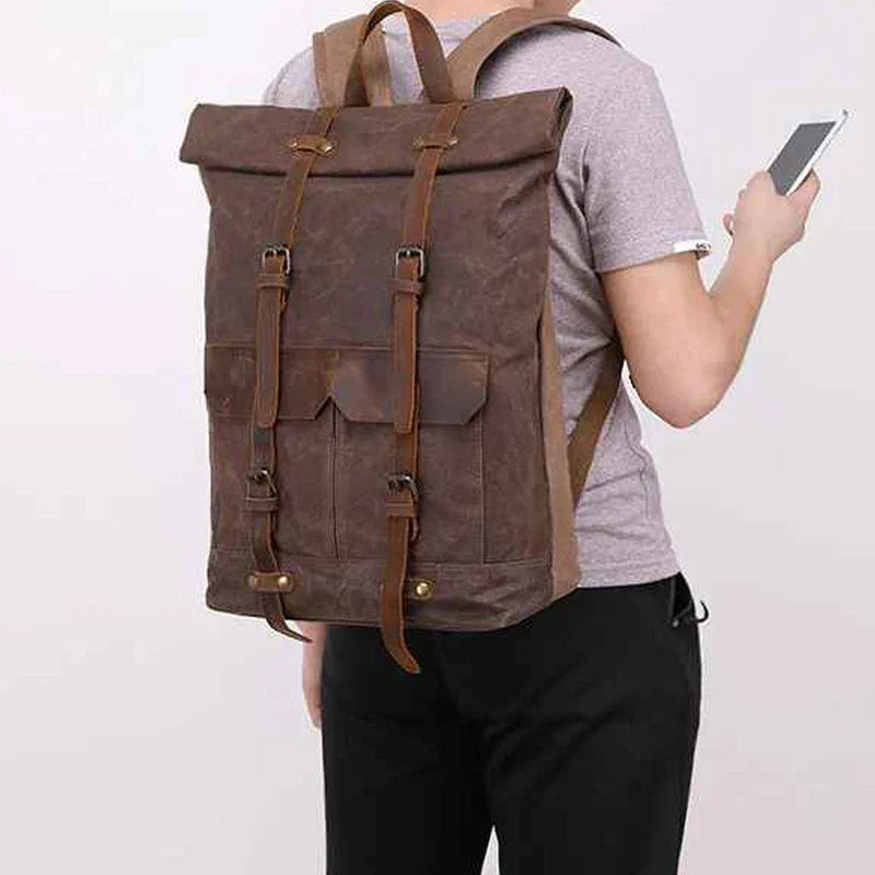 Sac à dos de camping pour hommes au style vintage 3