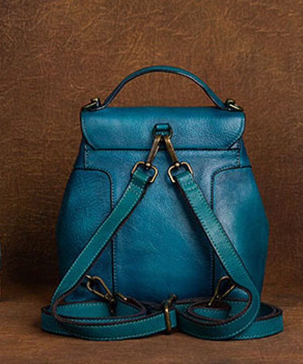Sac à dos en cuir avec motifs orientaux 3