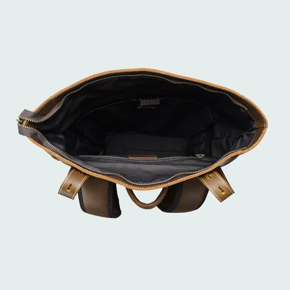 Sac à dos en cuir pour hommes au design fonctionnel 6