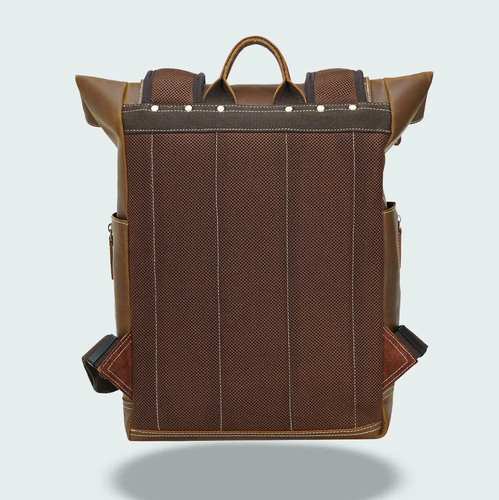 Sac à dos en cuir pour hommes au design fonctionnel 8