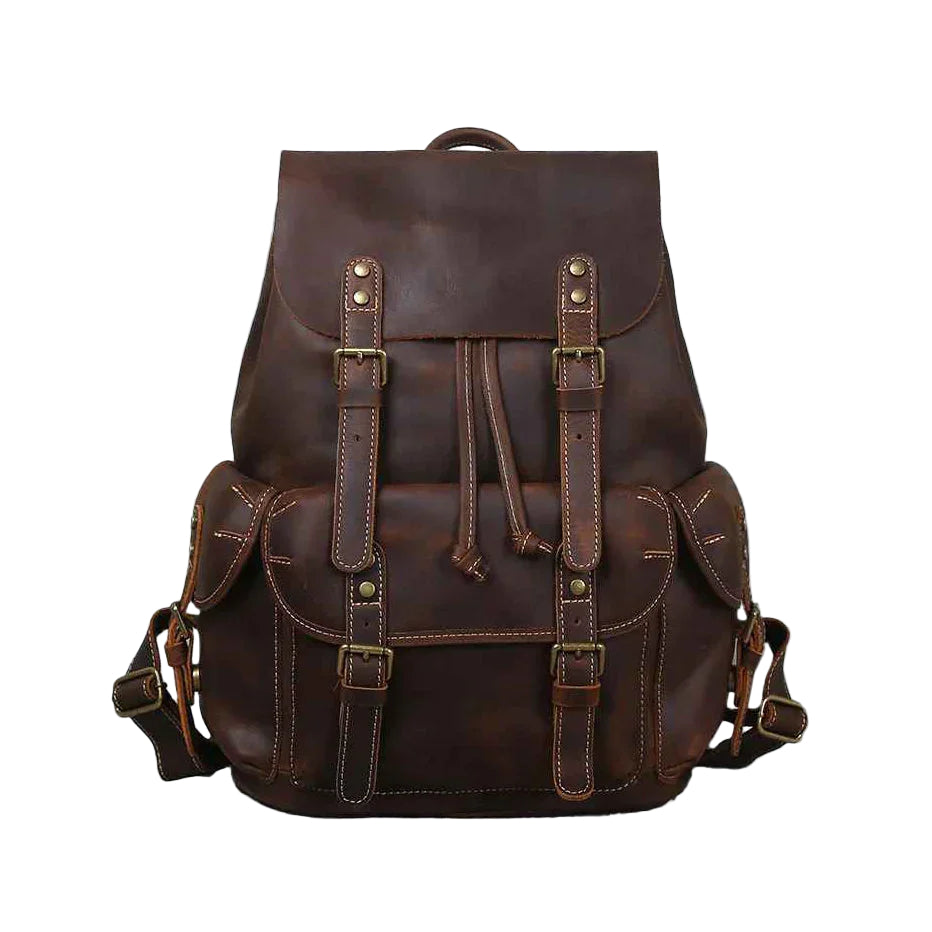 Sac à dos pour hommes en cuir vintage 0