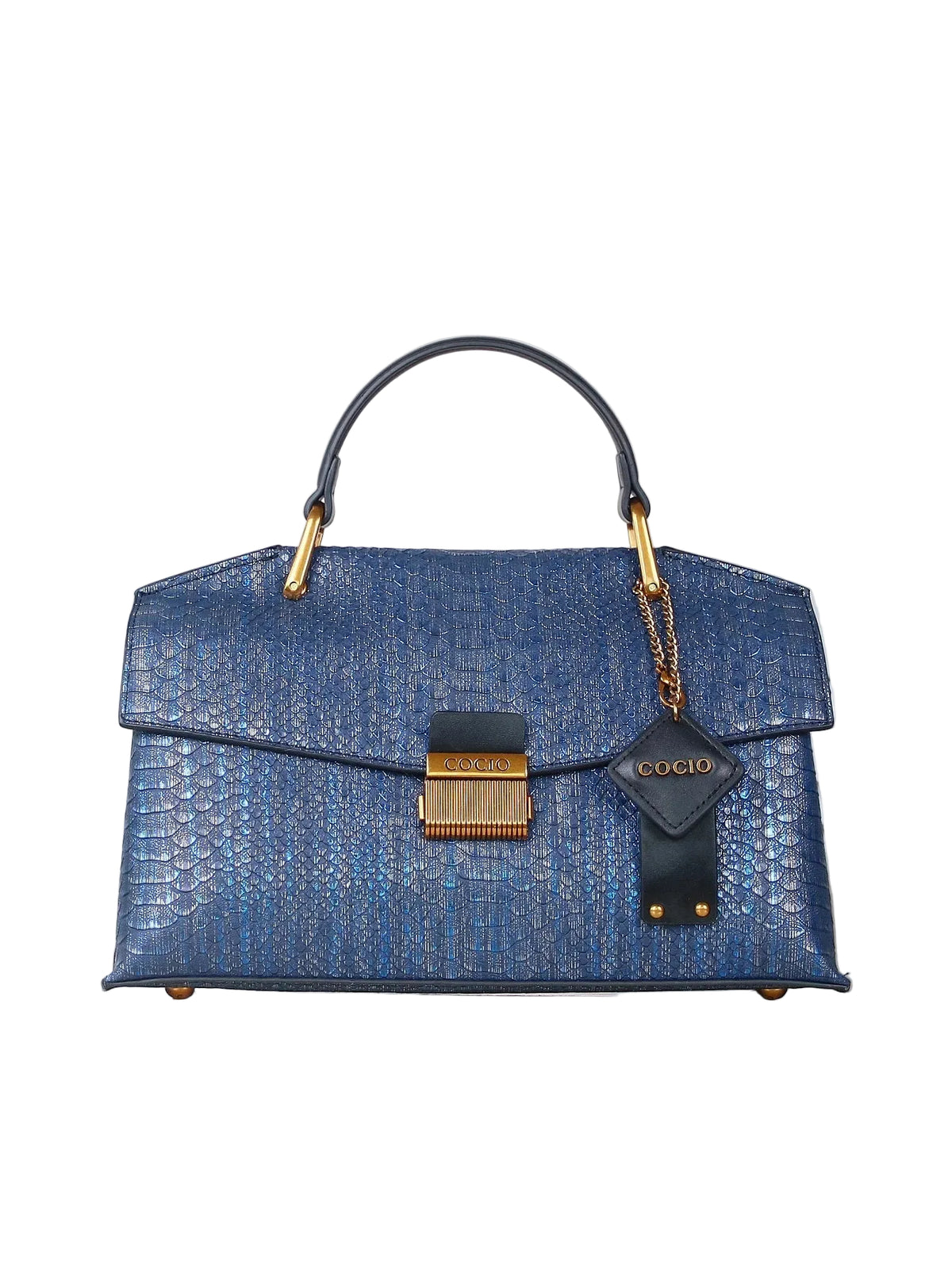 Sac à main en cuir végétalien à imprimé serpent 6
