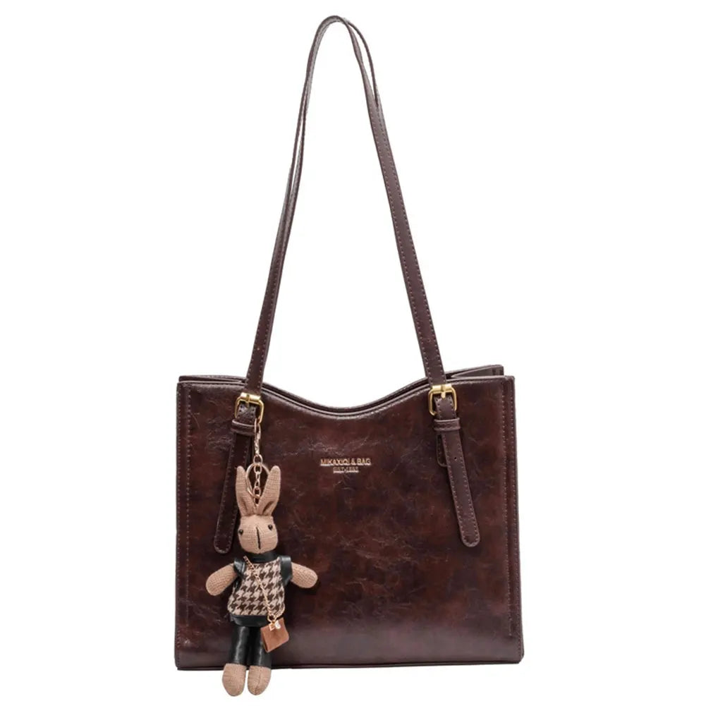 Sac à main fourre-tout pour femmes avec charme en peluche 0