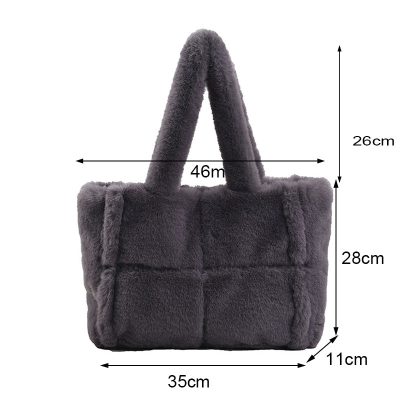 Sac à main pour femme en peluche tendance 5