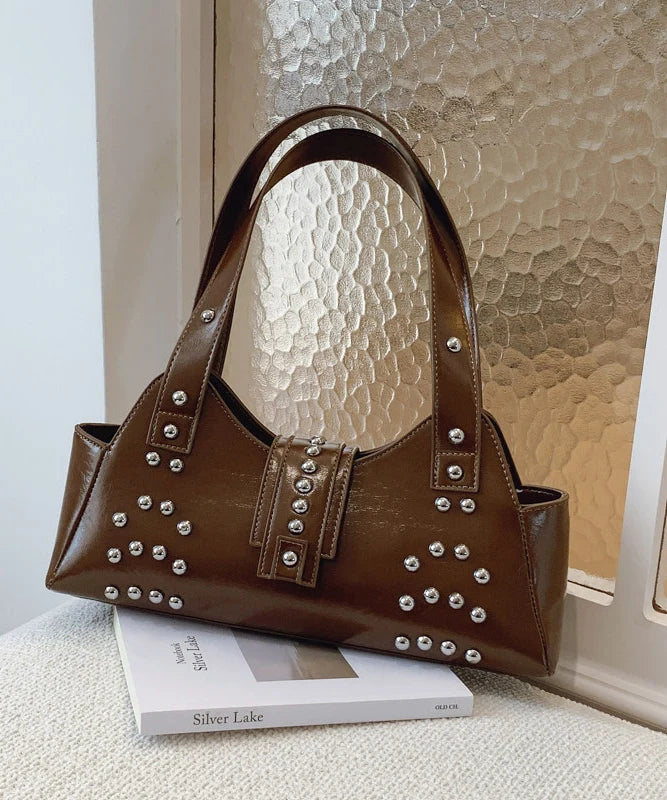Sac bandoulière femme style tendance à rivets 4