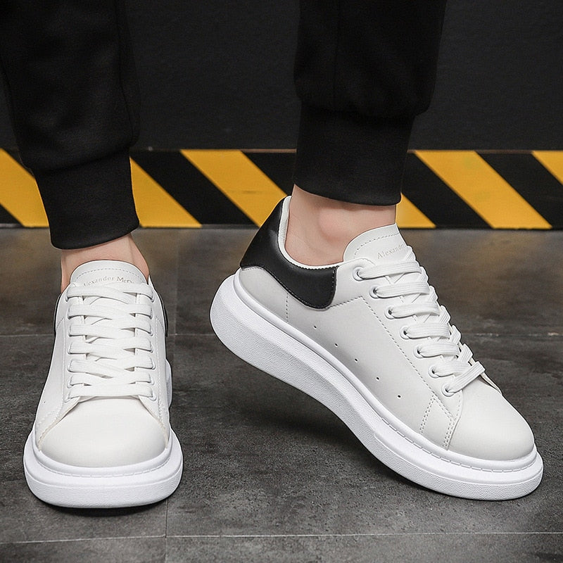 Baskets Homme Urbaines Cuir et Textile Confortables 2