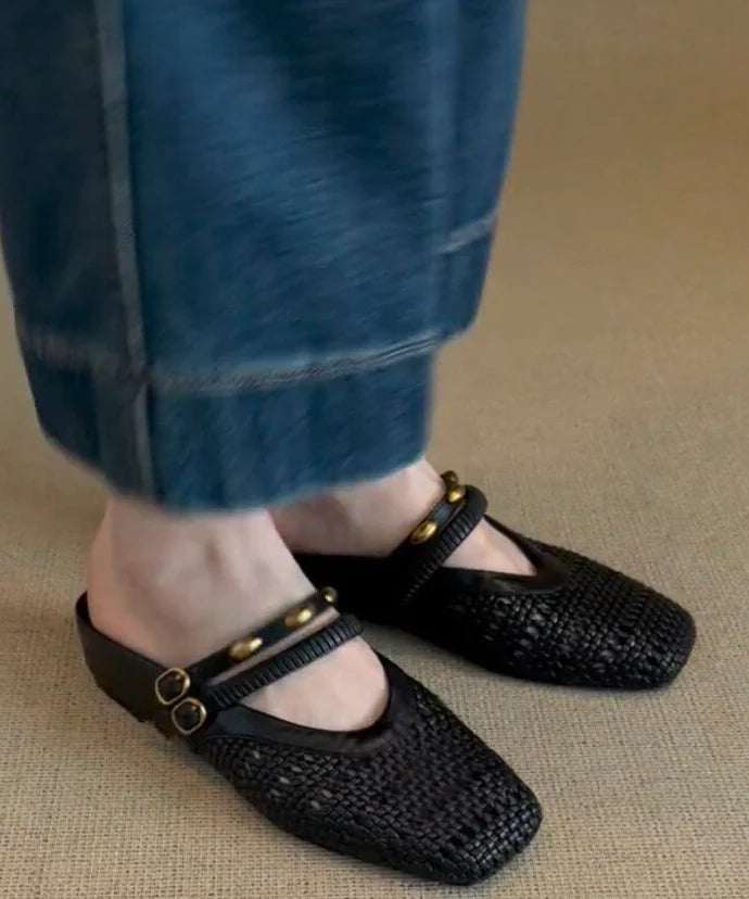 Sandales Femme Ajourées à Enfiler Talon Bas 2