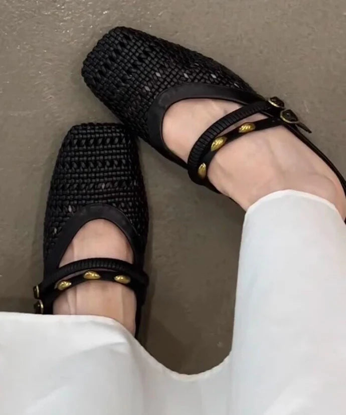 Sandales Femme Ajourées à Enfiler Talon Bas 4