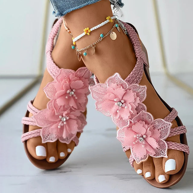 Sandales Femme Floral Chic Design Élégant 1