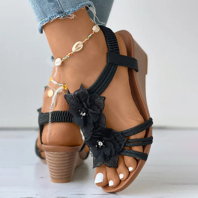 Sandales Femme Floral Chic Design Élégant 5