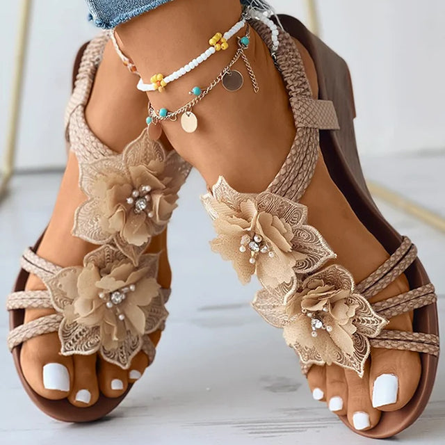 Sandales Femme Floral Chic Design Élégant 7