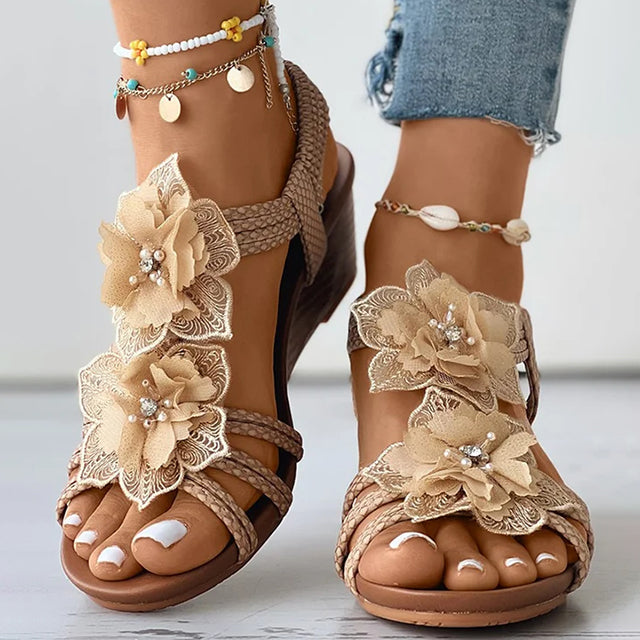 Sandales Femme Floral Chic Design Élégant 9