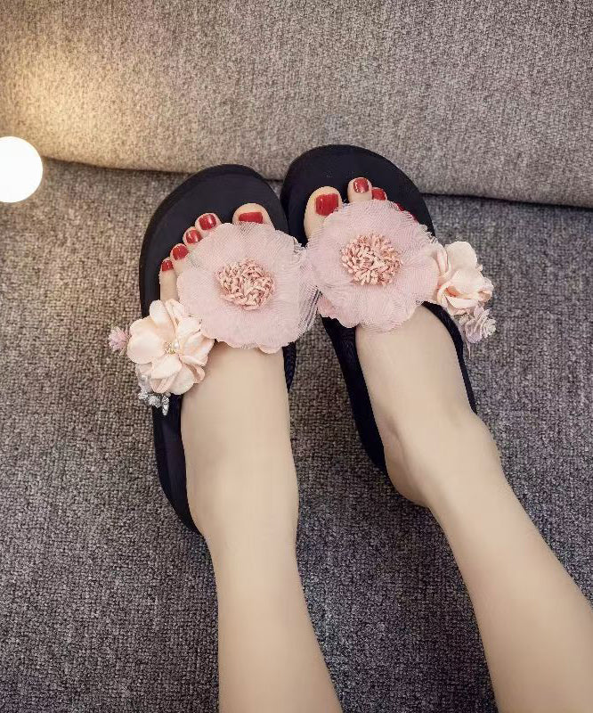 Sandales Femme Tongs à Fleurs 1