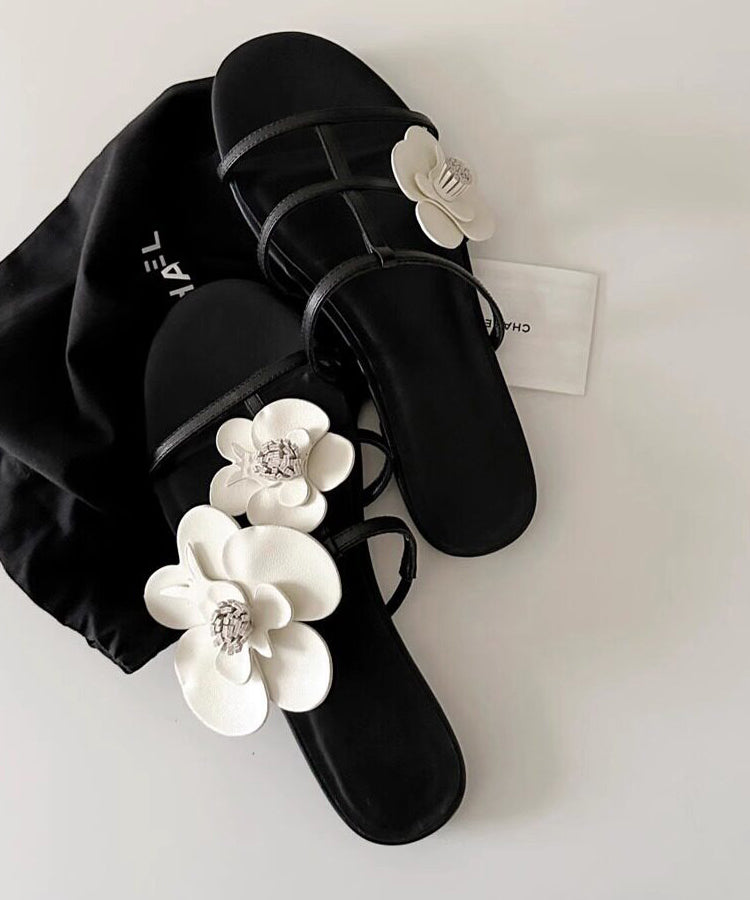 Sandales Femme à Bout Ouvert Floral 0