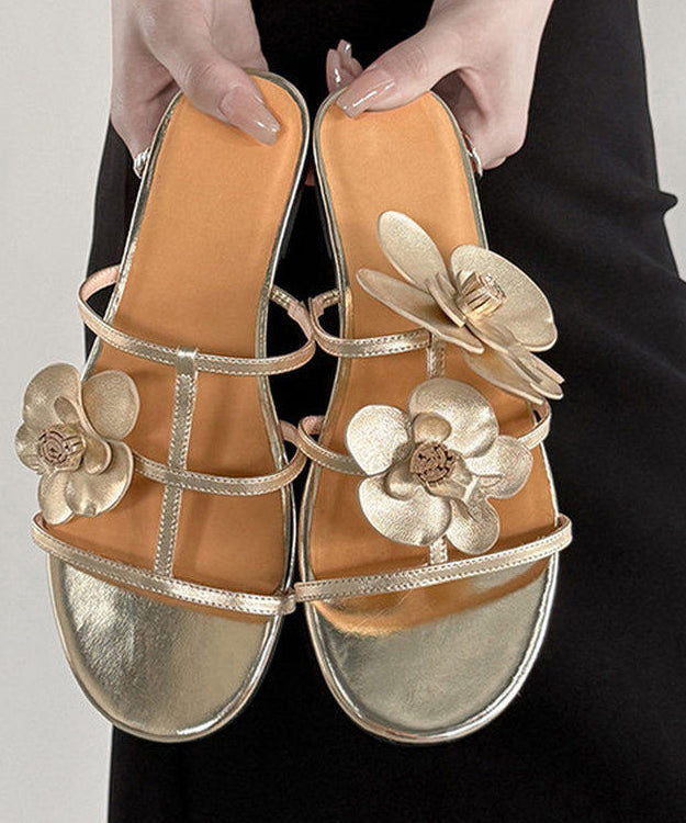 Sandales Femme à Bout Ouvert Floral 1