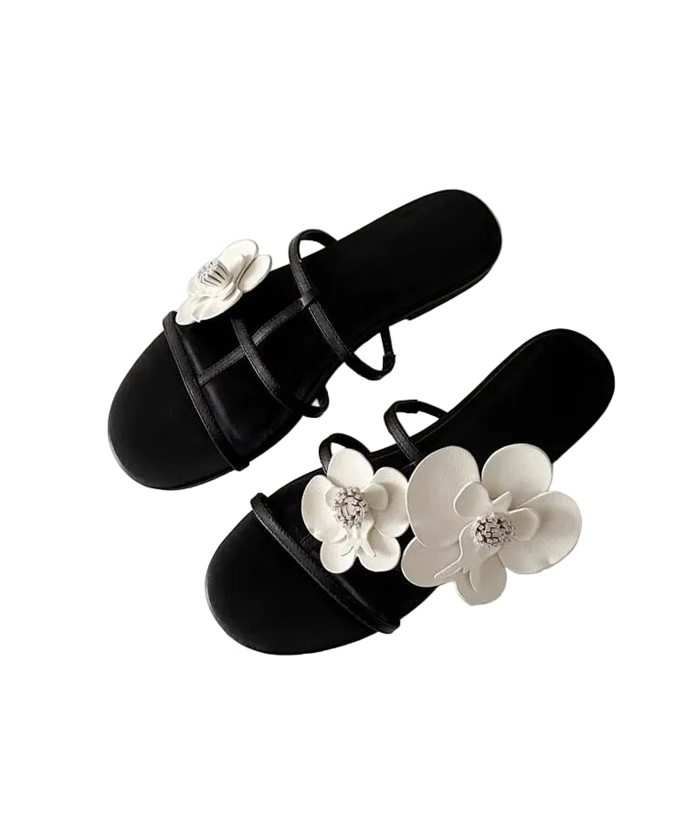 Sandales Femme à Bout Ouvert Floral 4