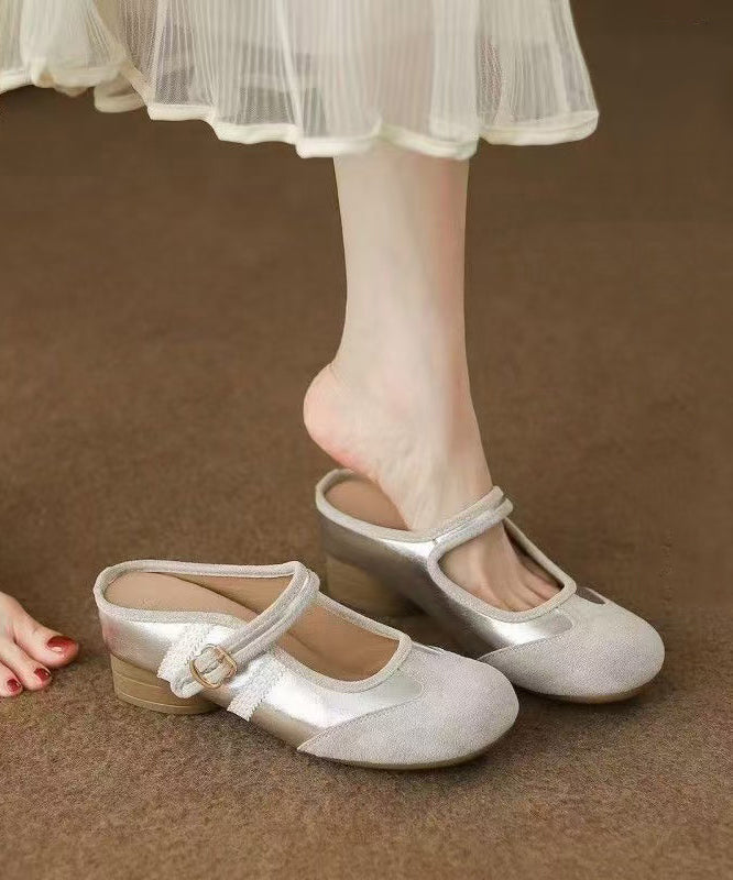 Sandales Femme à Glissière avec Boucle 0