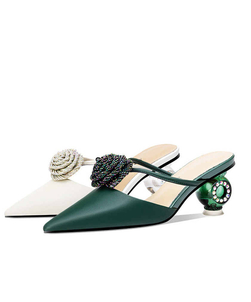 Sandales Femme à Glissière avec Détails Floraux 4