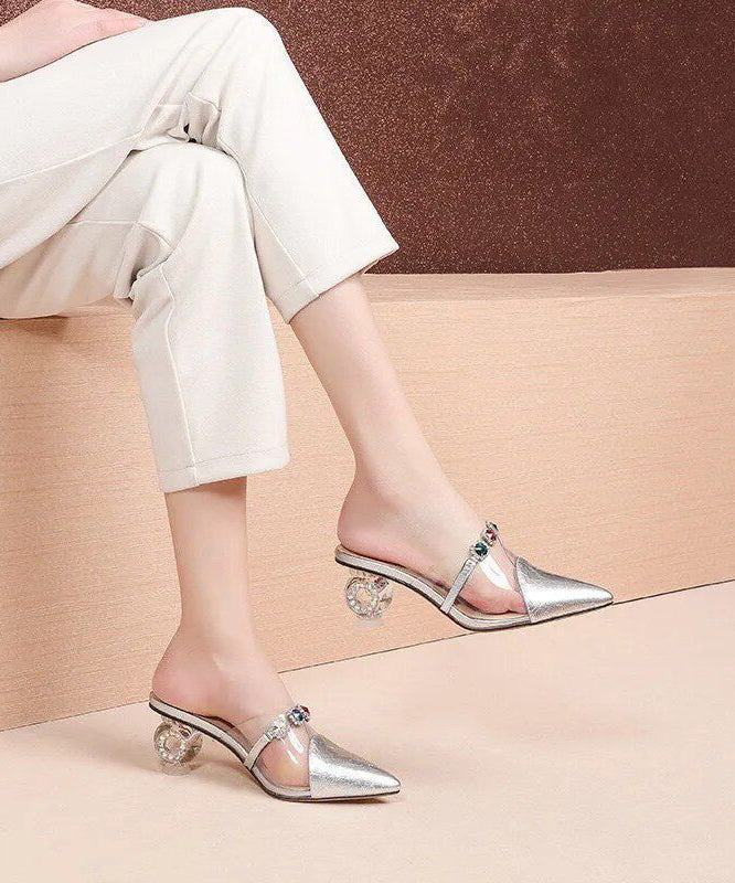 Sandales Femme à Glissière avec Talon Épais 1