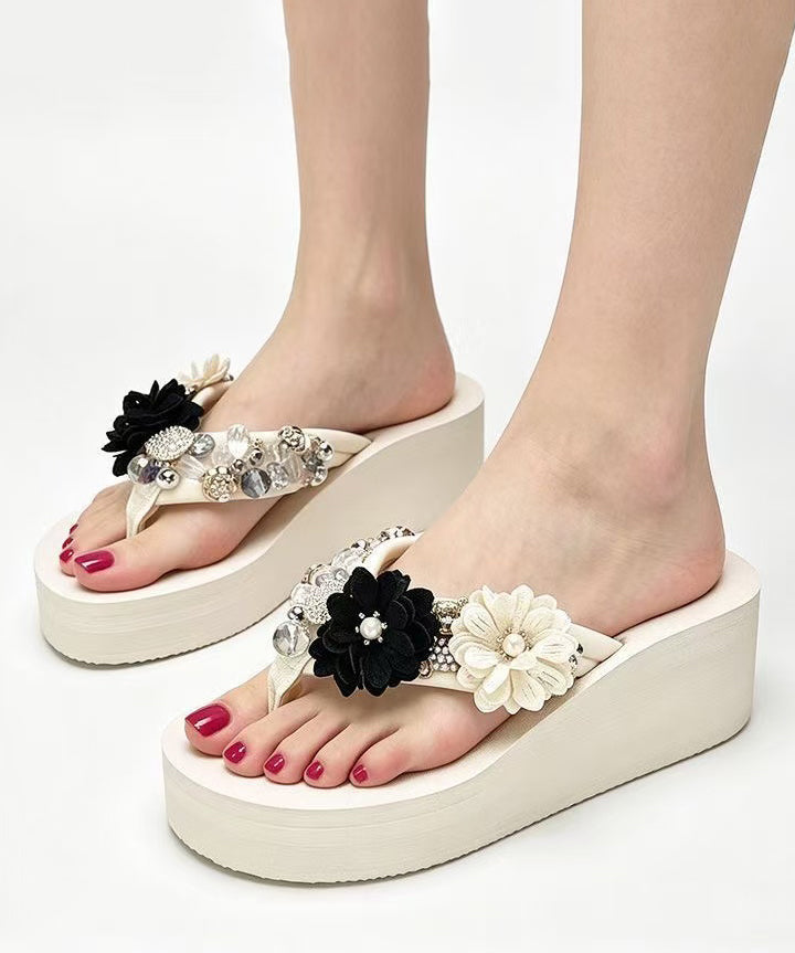 Sandales Femme à Plateforme Floral avec Semelle Rembourrée 0