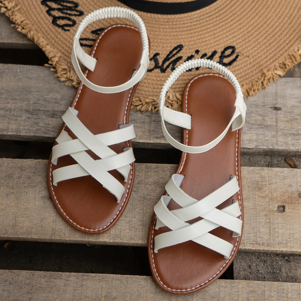 Sandales Femmes Plates Style Romain Casual 2