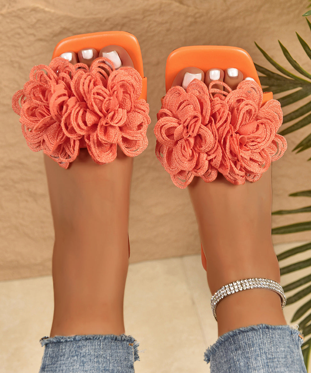 Sandales Femmes à Bout Ouvert Floral 0