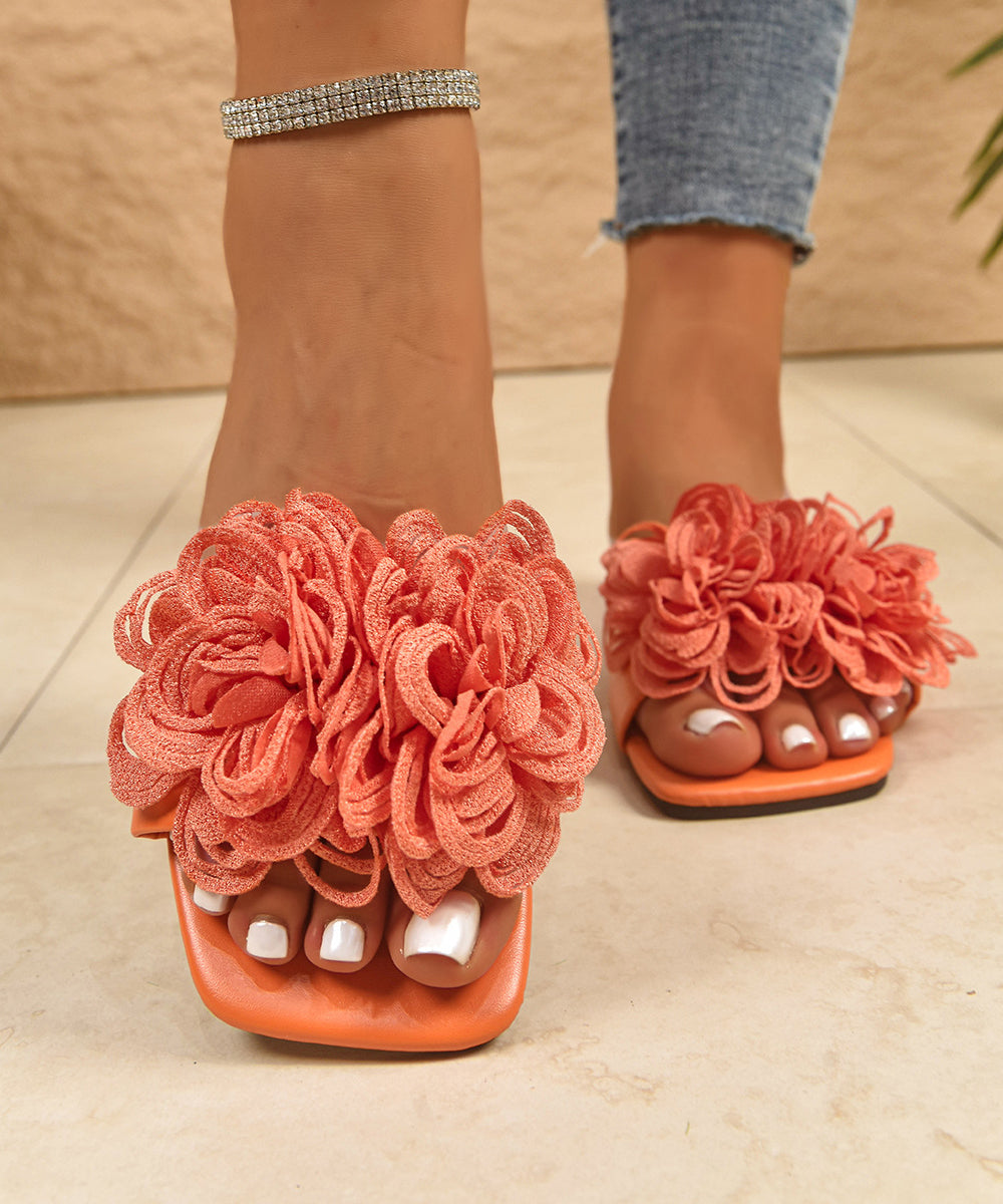 Sandales Femmes à Bout Ouvert Floral 2