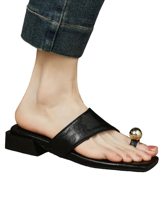 Sandales Noires à Bout Romain pour Femmes 3