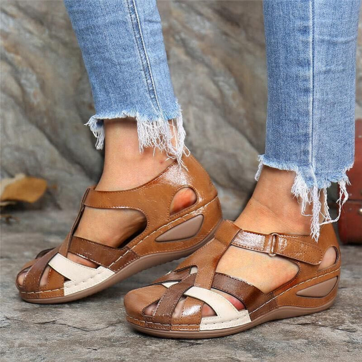 Sandales Ouvertes Femme Confortables 1