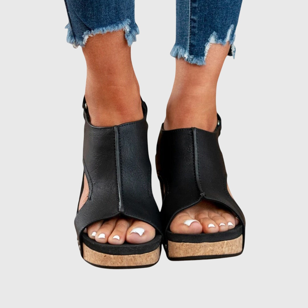 Sandales Pour Femmes Confortables À Talons Compensés 4
