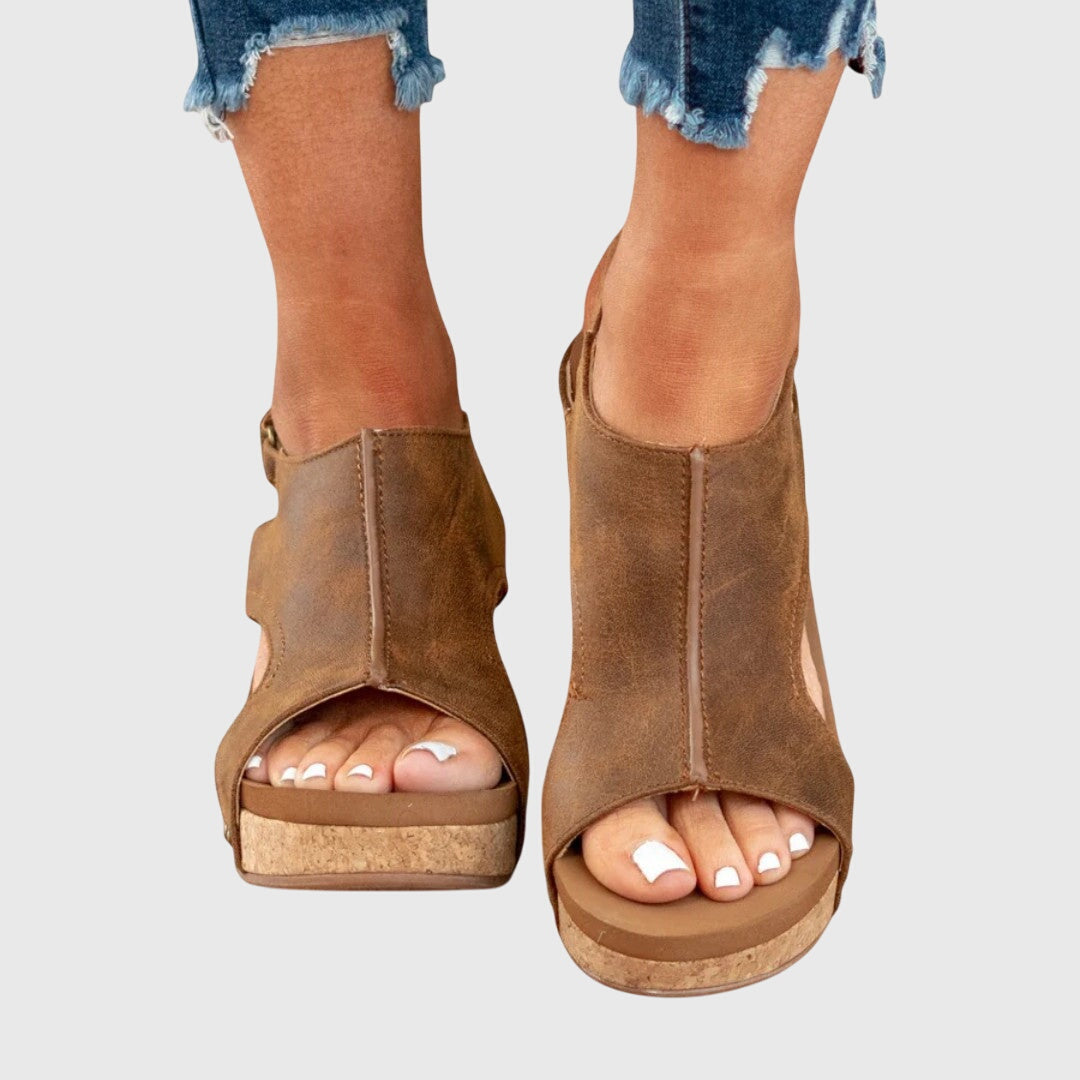 Sandales Pour Femmes Confortables À Talons Compensés 8