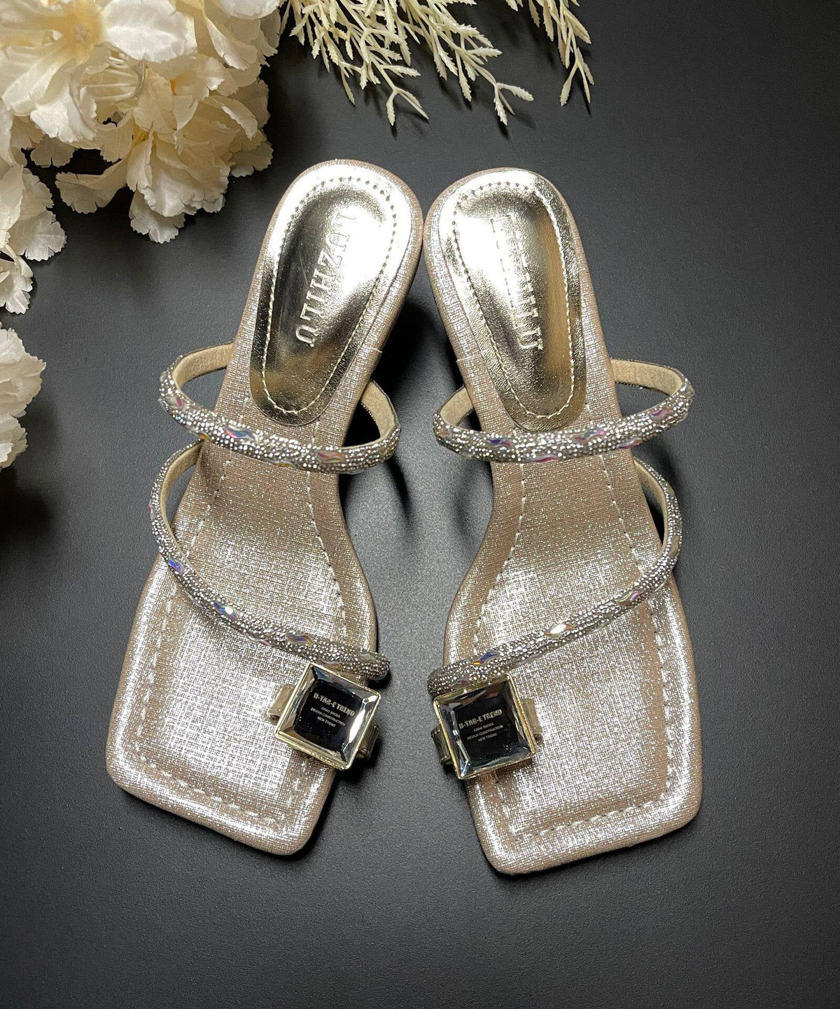 Sandales à Talons Chic Femme avec Détails Scintillants 0