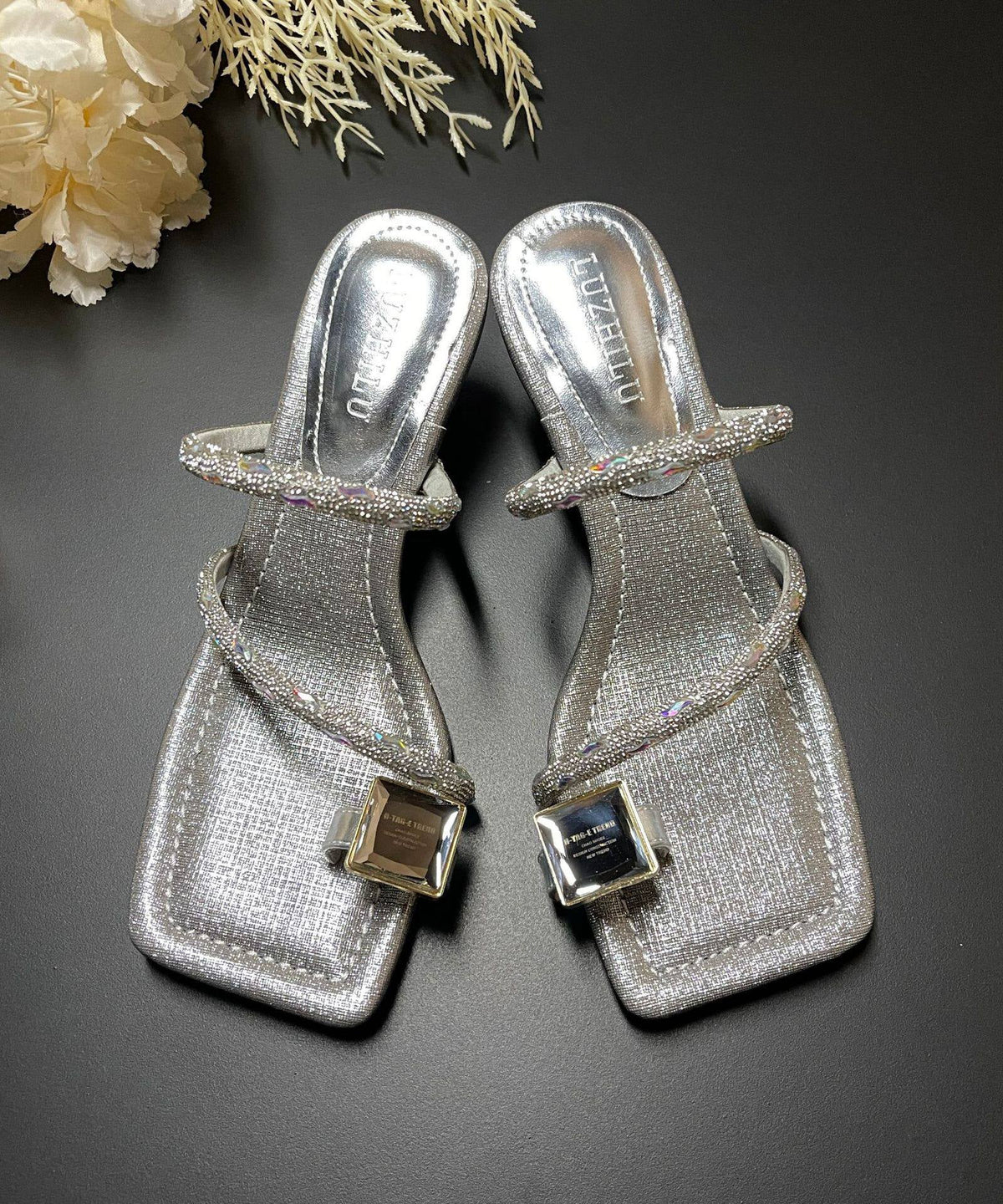 Sandales à Talons Chic Femme avec Détails Scintillants 1
