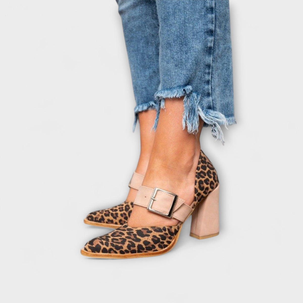 Sandales à Talons Imprimé Léopard Femme Chic 2