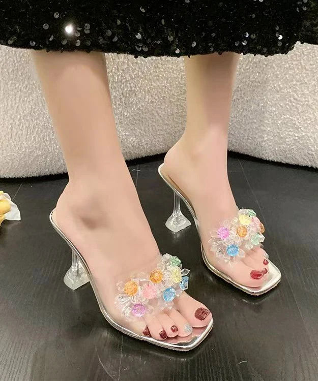 Sandales à talons hauts pour femmes ornées de zircons 3