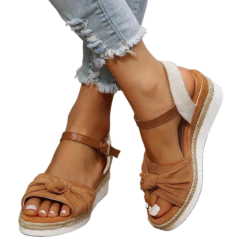 Sandales d'été à boucle avec nœud pour femmes 0