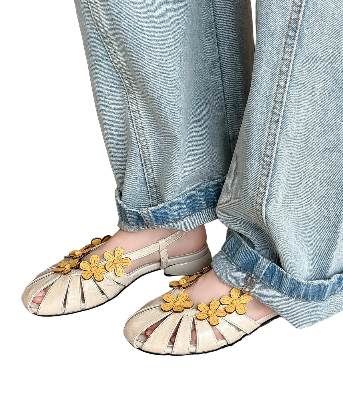 Sandales de marche pour femmes à motif floral ajouré 2