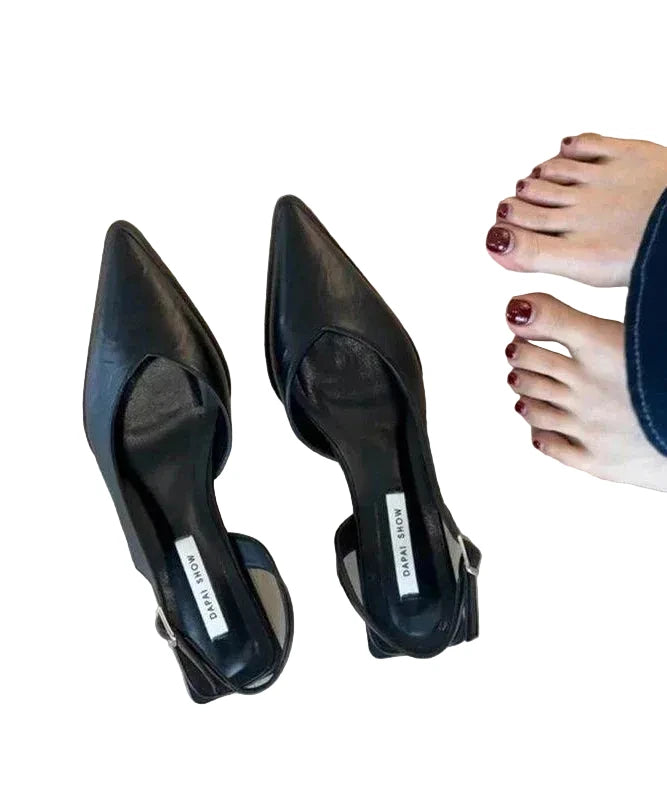 Sandales pour femmes à bout pointu et talon épais 1