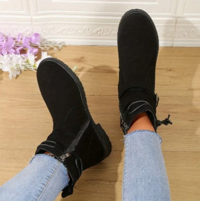 Bottes de Cheville Femme Cuir Élégant 4