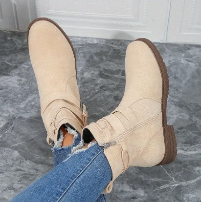 Bottes de Cheville Femme Cuir Élégant 3