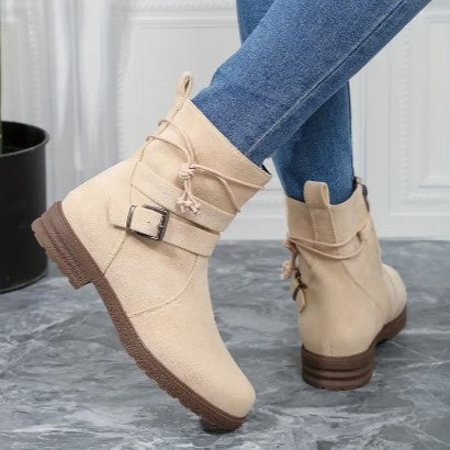 Bottes de Cheville Femme Cuir Élégant 2